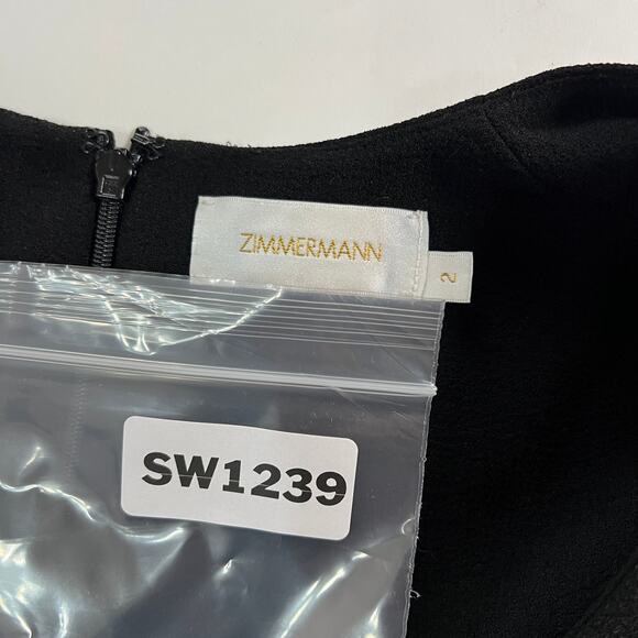 Zimmermann 2 Black Baton Jumpsuit With Gold Bars Cocktail Party Event - Picture 4 of 13